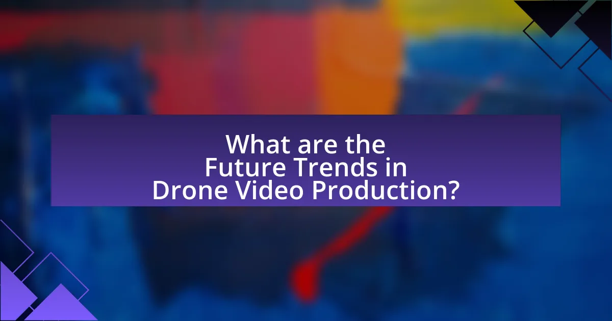 What are the Future Trends in Drone Video Production?